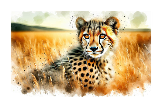 Wild Gaze: Portrait of a Cheetah Wall Art Gift Him Her Present Decor