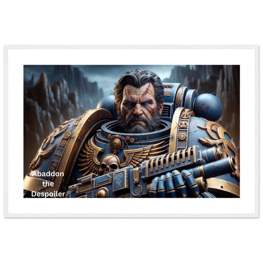 Abaddon the Despoiler 1                Classic Semi-Glossy Paper Wooden Framed Poster