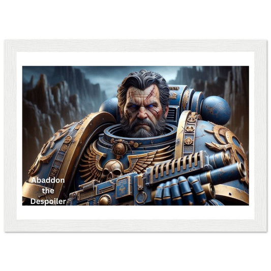 Abaddon the Despoiler 1                Classic Semi-Glossy Paper Wooden Framed Poster