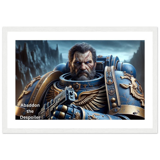 Abaddon the Despoiler 2                 Classic Semi-Glossy Paper Wooden Framed Poster