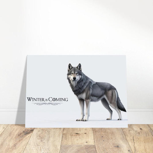 Winter Is Coming Poster - Direwolf Design on Premium Matte Paper - Perfect Gift for Fans